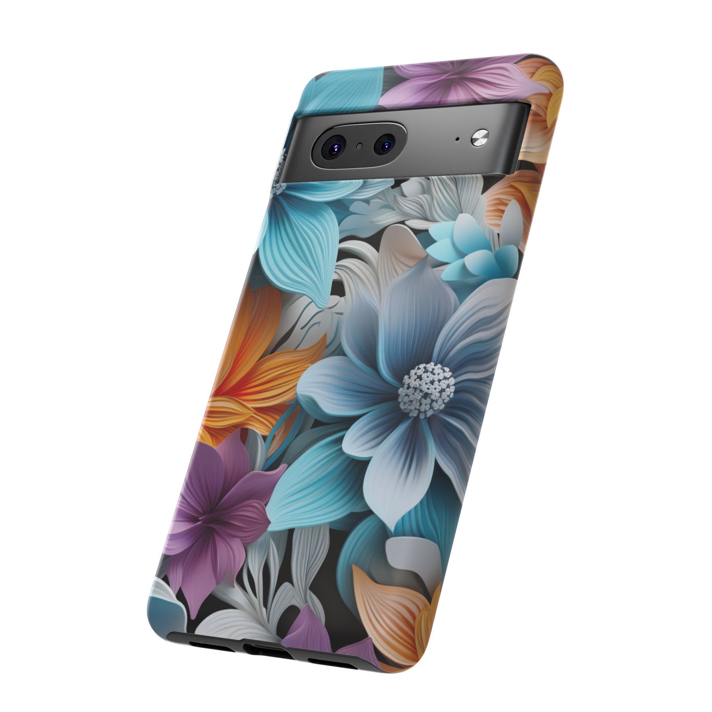 Elegant 3D Floral Bloom Mobile Case – Vivid & Artistic