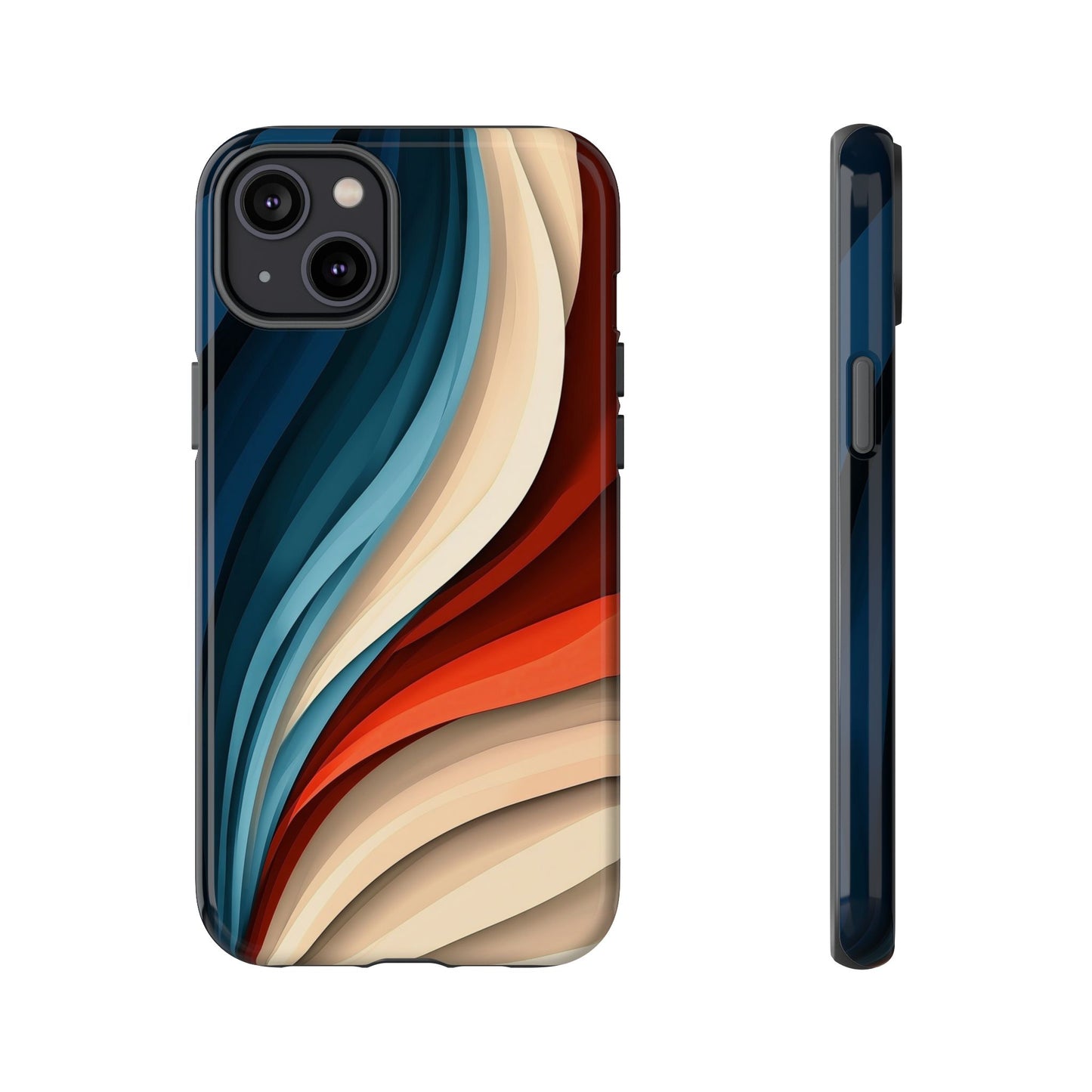 Velvet Waves – Abstract Flow Phone Case for iPhone, Samsung & Pixel