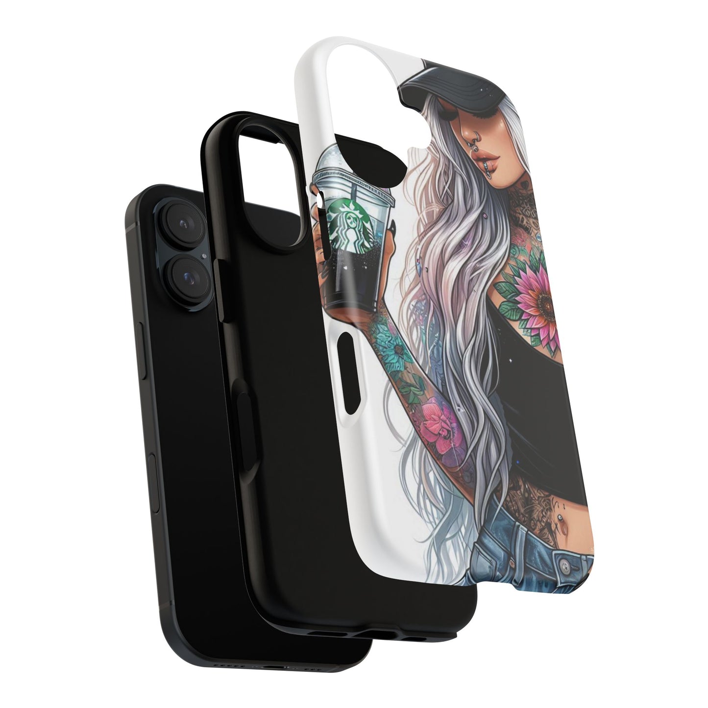Tattooed Coffee Queen – Edgy Urban Aesthetic Mobile Cover