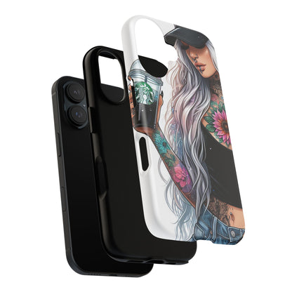 Tattooed Coffee Queen – Edgy Urban Aesthetic Mobile Cover
