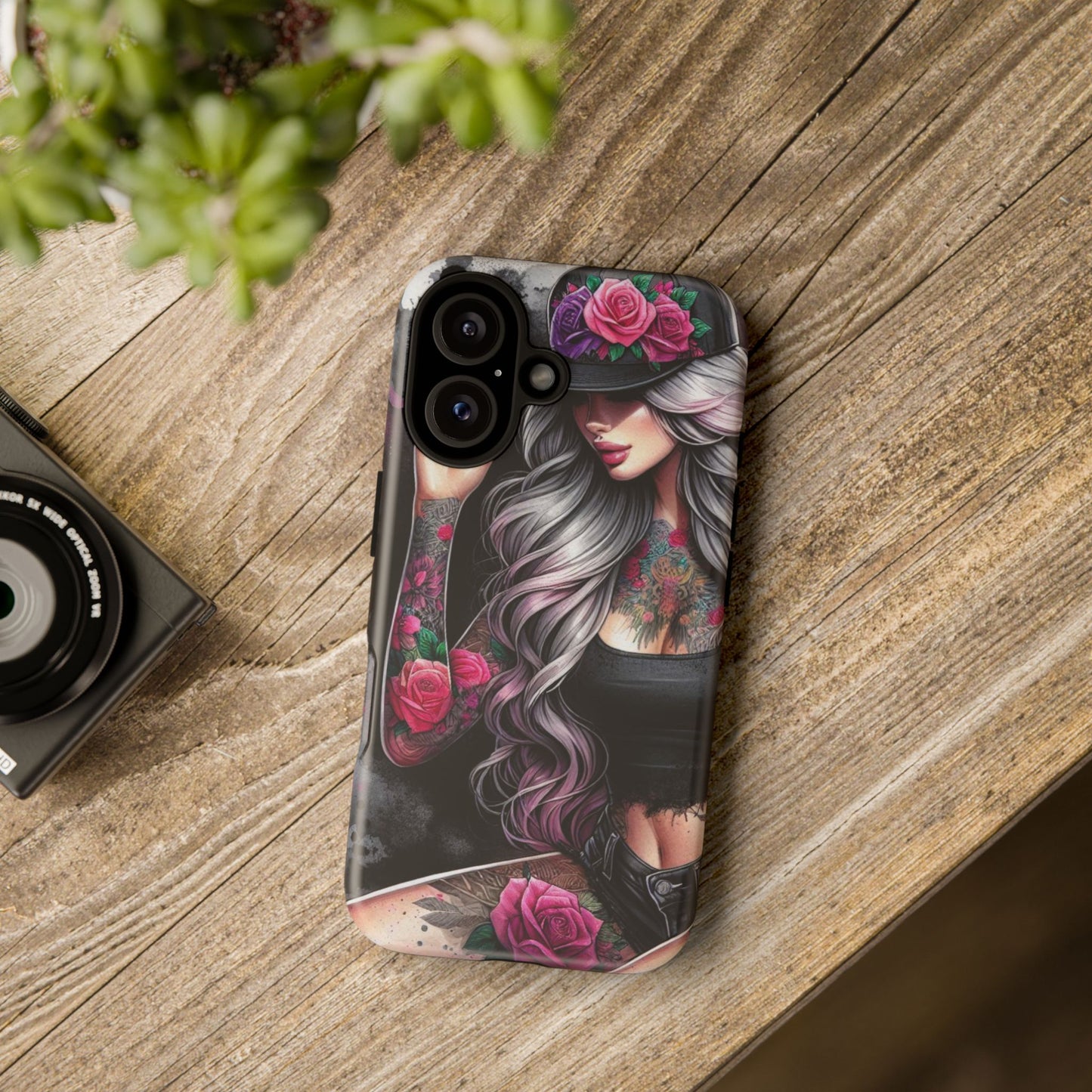 Ink & Roses – Edgy Floral Rebel Mobile Cover