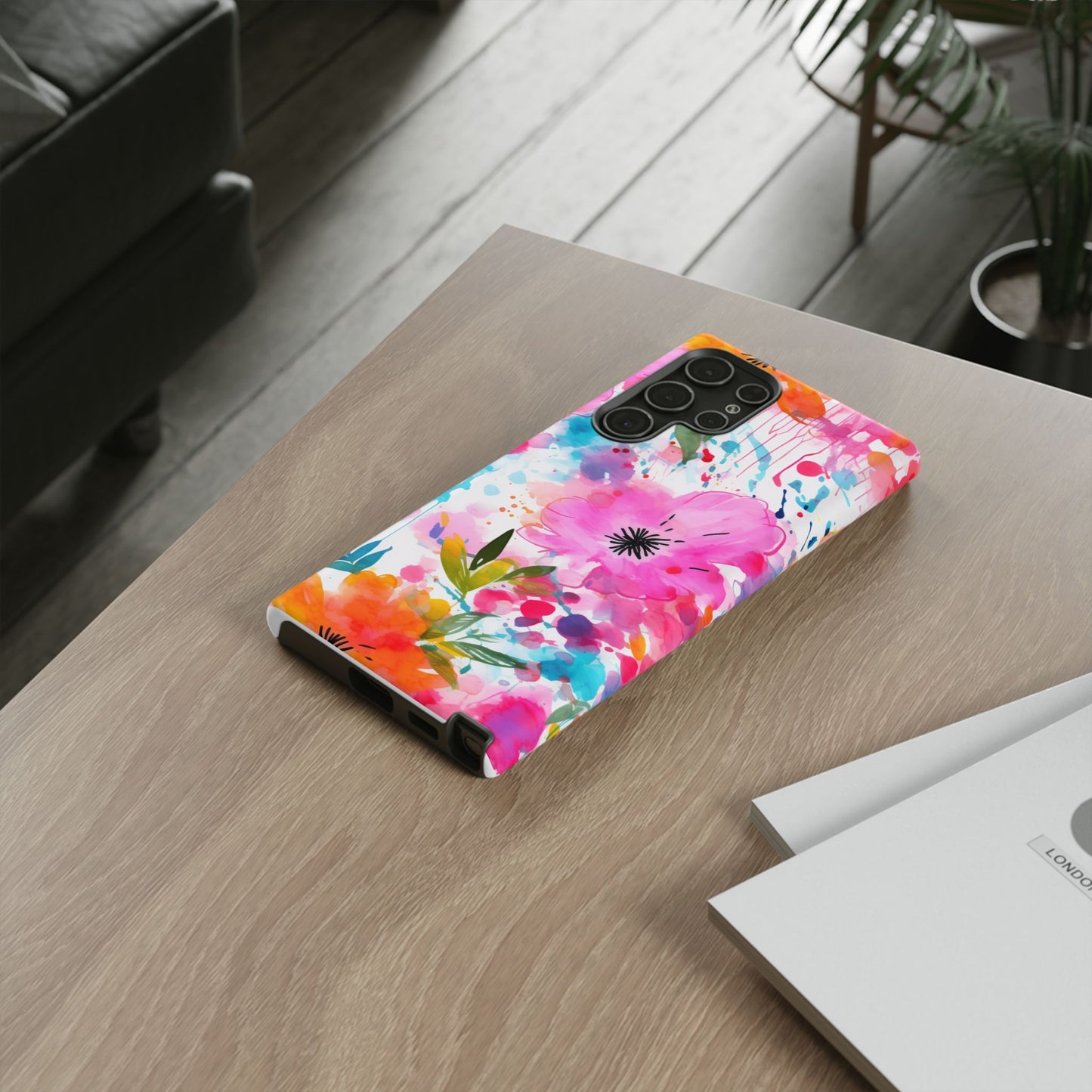 Vibrant Watercolor Floral Phone Case – Artistic & Colorful Design