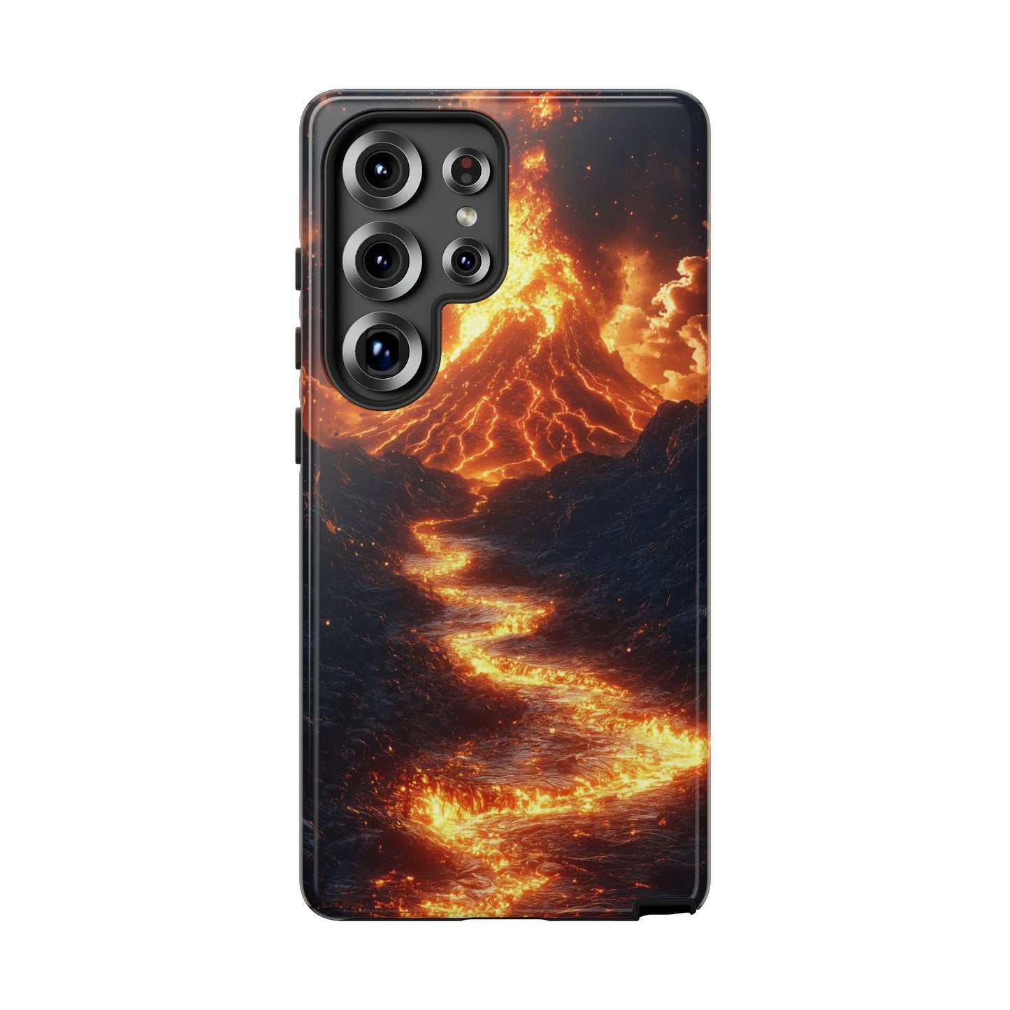 Erupting Volcano Lava Flow Phone Case for iPhone, Samsung & Pixel