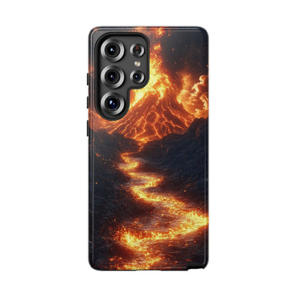 Erupting Volcano Lava Flow Phone Case for iPhone, Samsung & Pixel