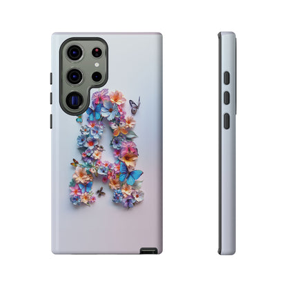 Floral Letter A Phone Case – Personalized Aesthetic Cover for iPhone, Samsung & Google Pixel