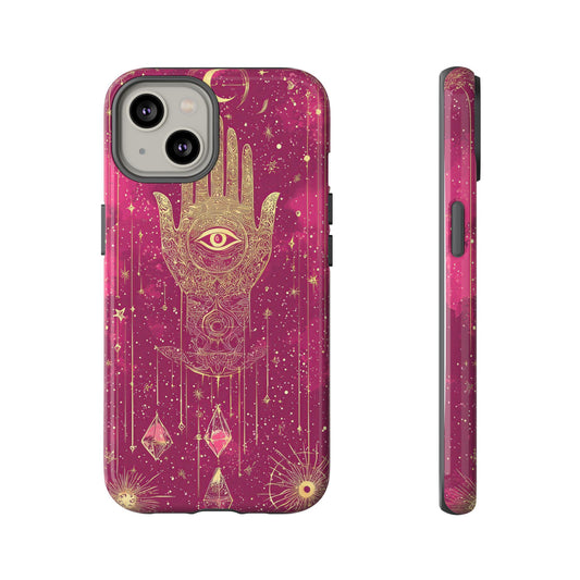 Cosmic Hamsa Boho Phone Case for iPhone, Pixel & Samsung