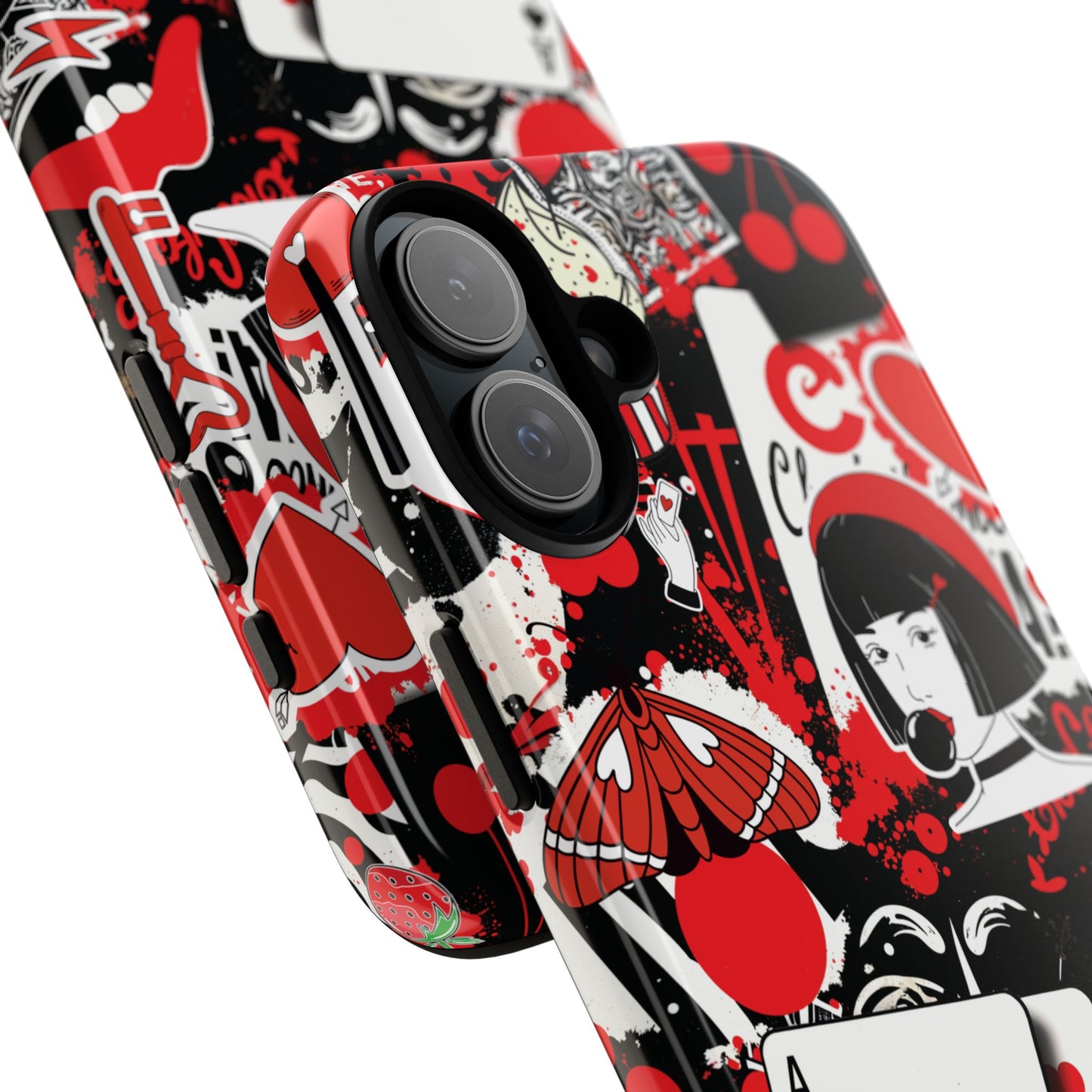 Bold Red & Black Ace Card Phone Case