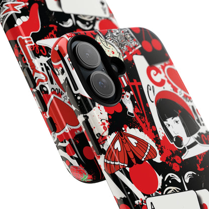 Bold Red & Black Ace Card Phone Case