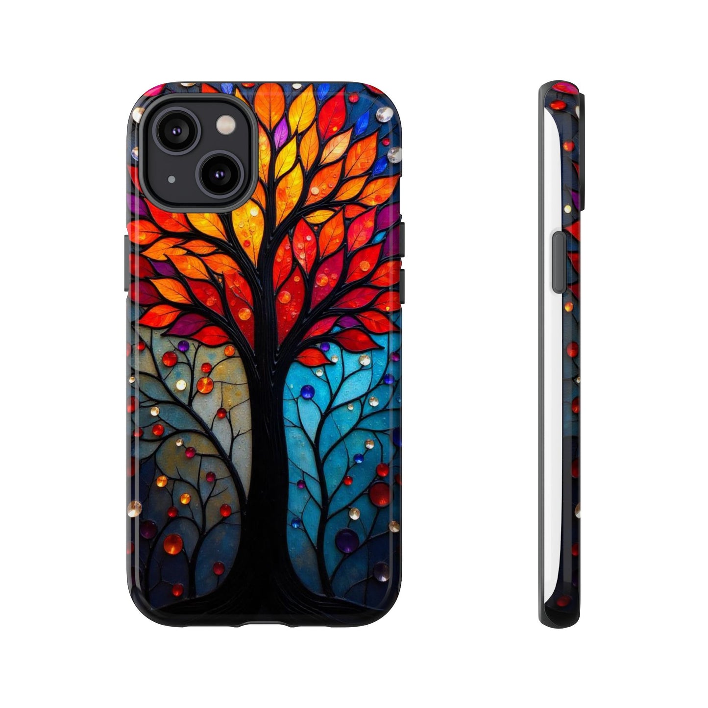 Stained Glass Tree: Vibrant Elegance for Your Case