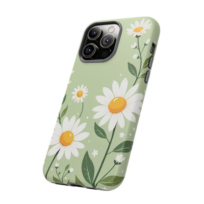 Green Floral Case, Daisy Pattern Design, Iphone Case Design, Perfect Gift For Her