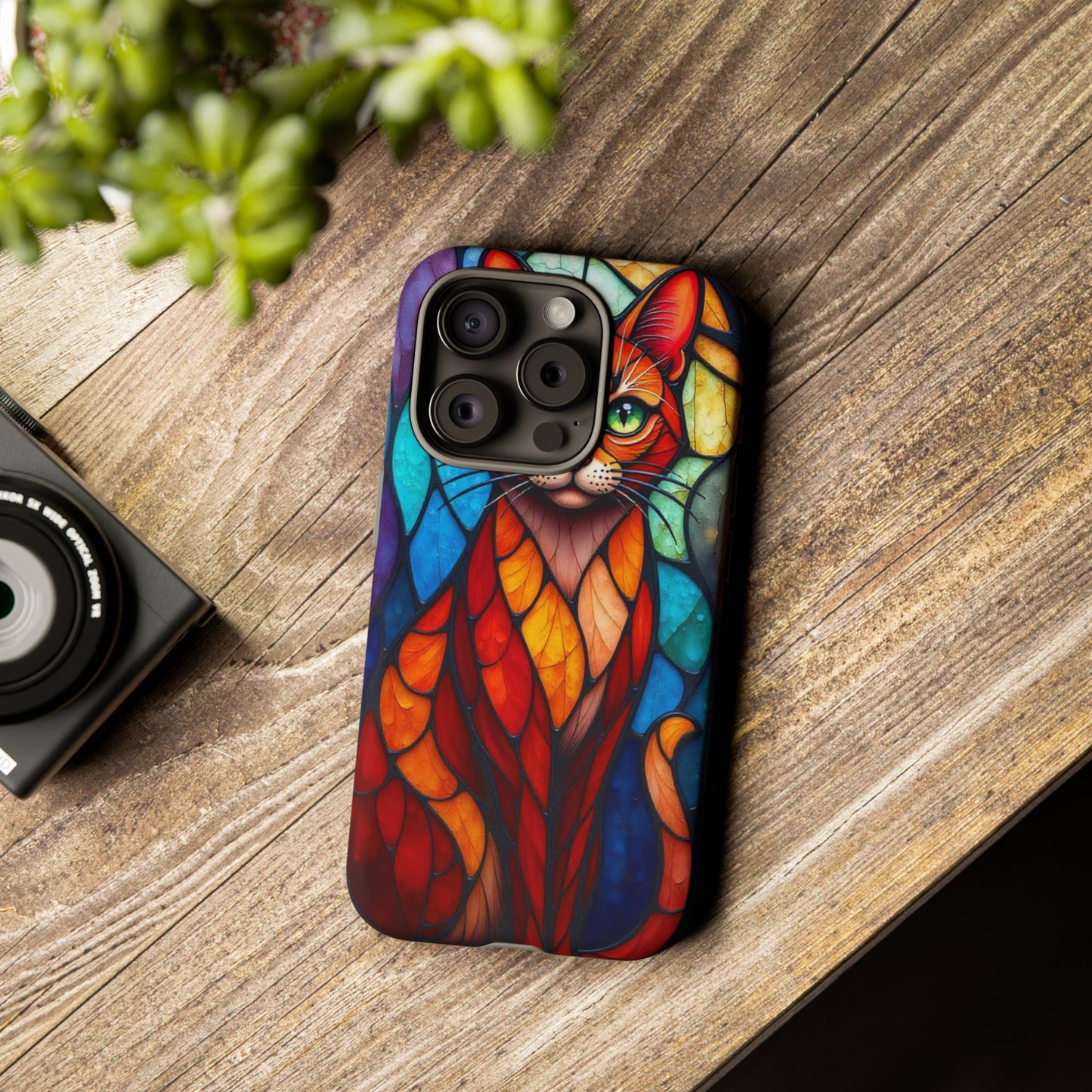 Geometric Cat: Colorful Abstract Portrait
