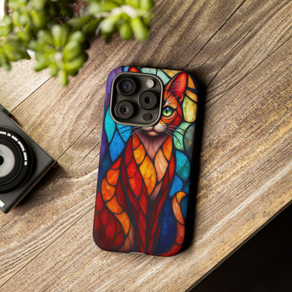 Geometric Cat: Colorful Abstract Portrait