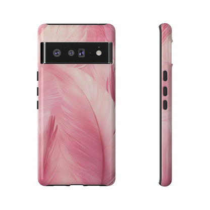 Soft Pink Flamingo Feather Phone Case for iPhone, Samsung & Google Pixel