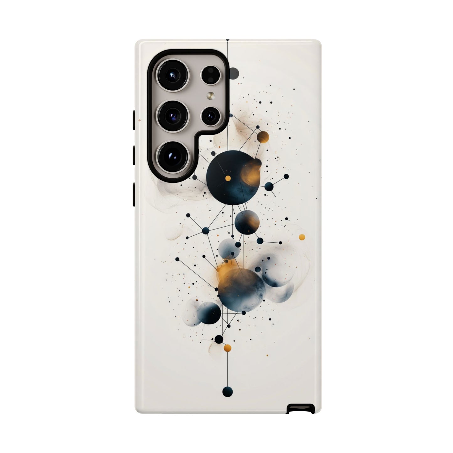 Cosmic Connect – Orbital Geometry Abstract Phone Case for iPhone, Google Pixel, Samsung