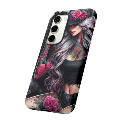 Ink & Roses – Edgy Floral Rebel Mobile Cover