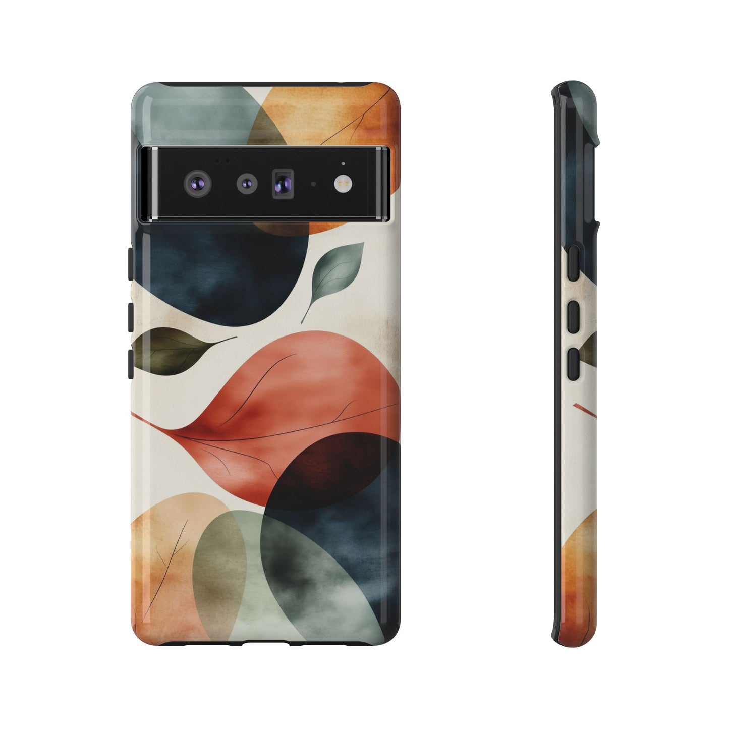Tranquil Tones Terrazzo Leaves Print Phone Case for iPhone, Pixel & Samsung