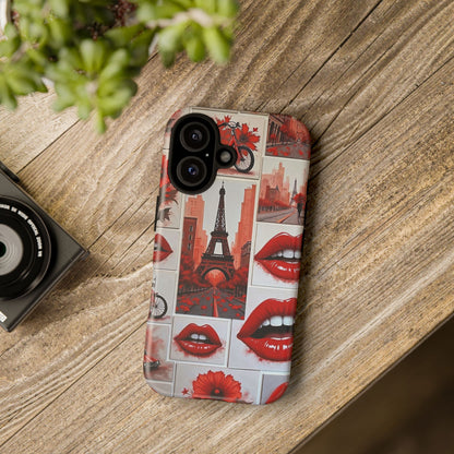 Red Lips & Eiffel Tower Phone Case