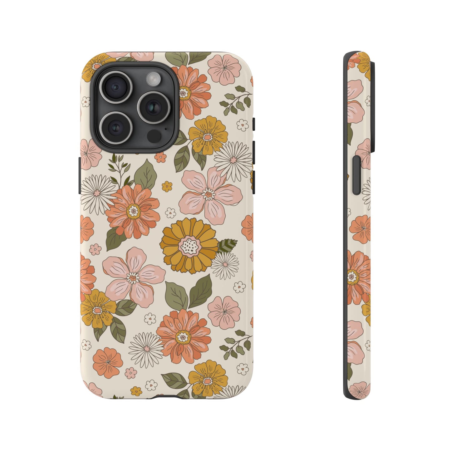 Retro Floral Phone Case - Vintage Aesthetic for iPhone, Samsung & Google Pixel