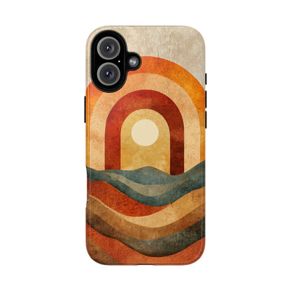 Vintage Sunset Boho Rainbow Phone Case for iPhone, Pixel & Samsung
