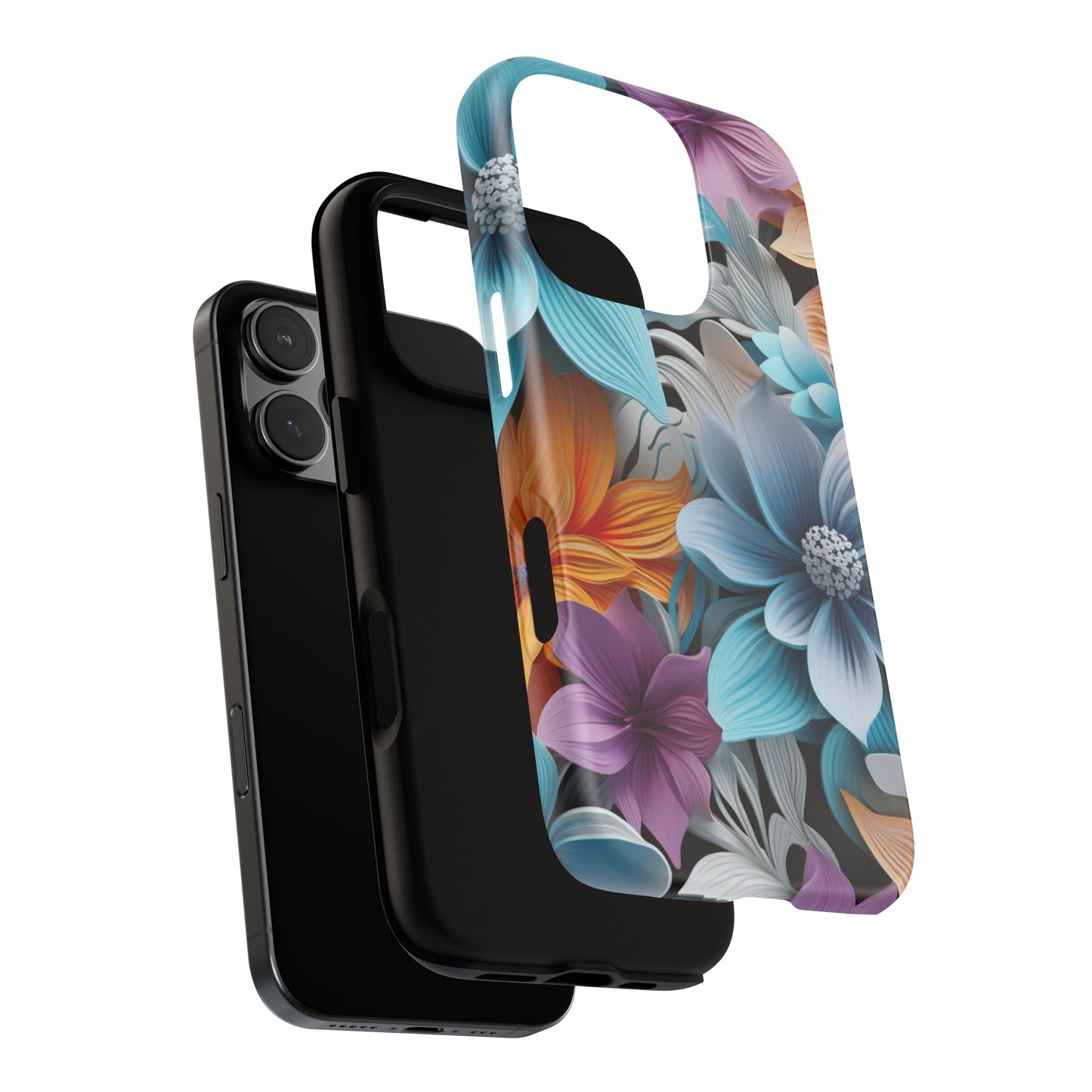 Elegant 3D Floral Bloom Mobile Case – Vivid & Artistic