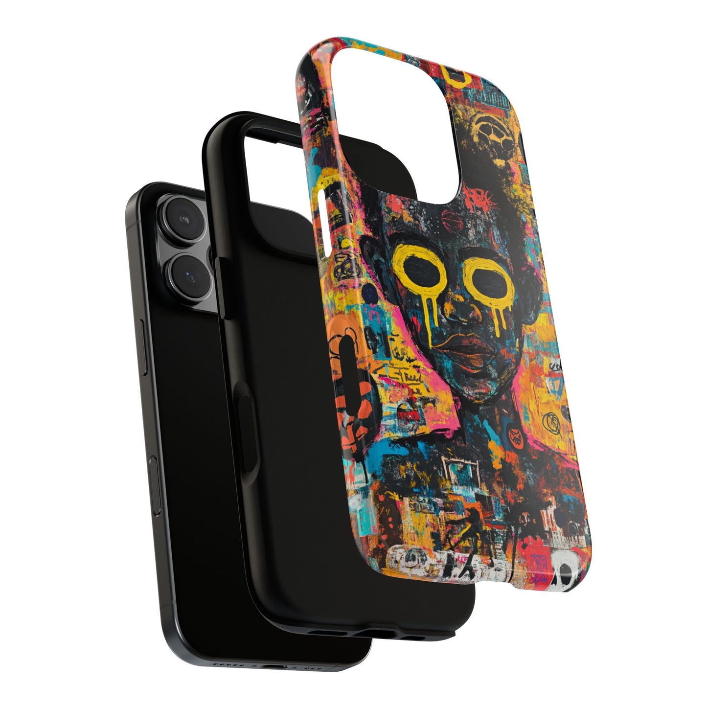 Basquiat Artwork Phone Case – Unique Graffiti Design– iPhone, Samsung & Google Pixel Cover - Artistic Painting Case, Art Lover Gift