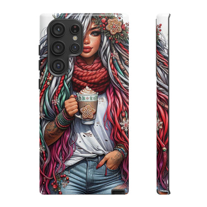 Boho Winter Queen – Cozy Dreads & Holiday Vibes Mobile Cover
