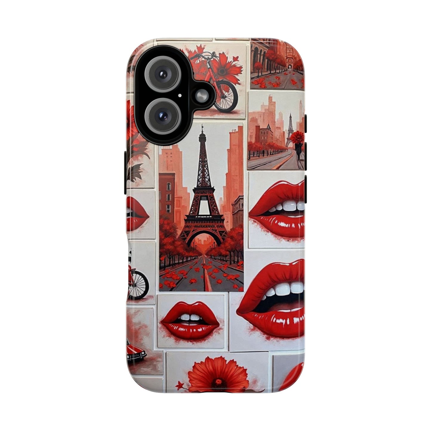 Red Lips & Eiffel Tower Phone Case