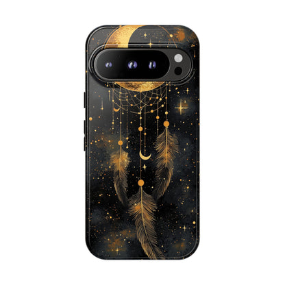 Golden Moon Boho Dreamcatcher Phone Case for iPhone, Pixel & Samsung