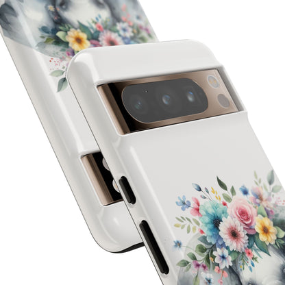 Floral Crown Elephant Mobile Cover – Elegant Watercolor Art