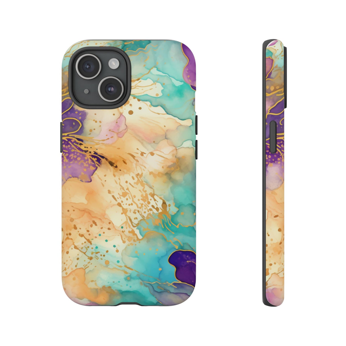 Golden Aura Abstract Watercolor Mobile Case