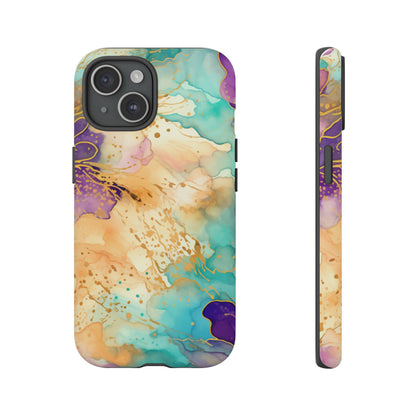 Golden Aura Abstract Watercolor Mobile Case