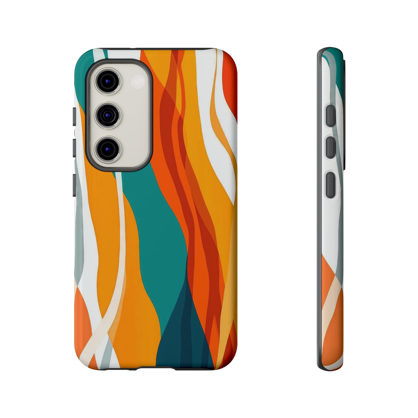 Sunset Waves – Retro Abstract Phone Case for iPhone, Samsung & Pixel