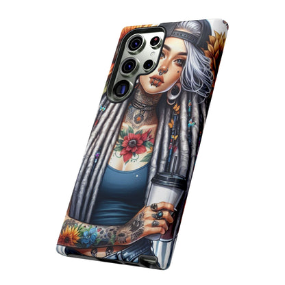 Sunflower Queen – Boho Rebel Tattoo Mobile Cover