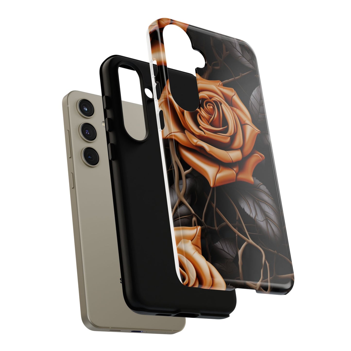 Midnight Gold Rose Mobile Case