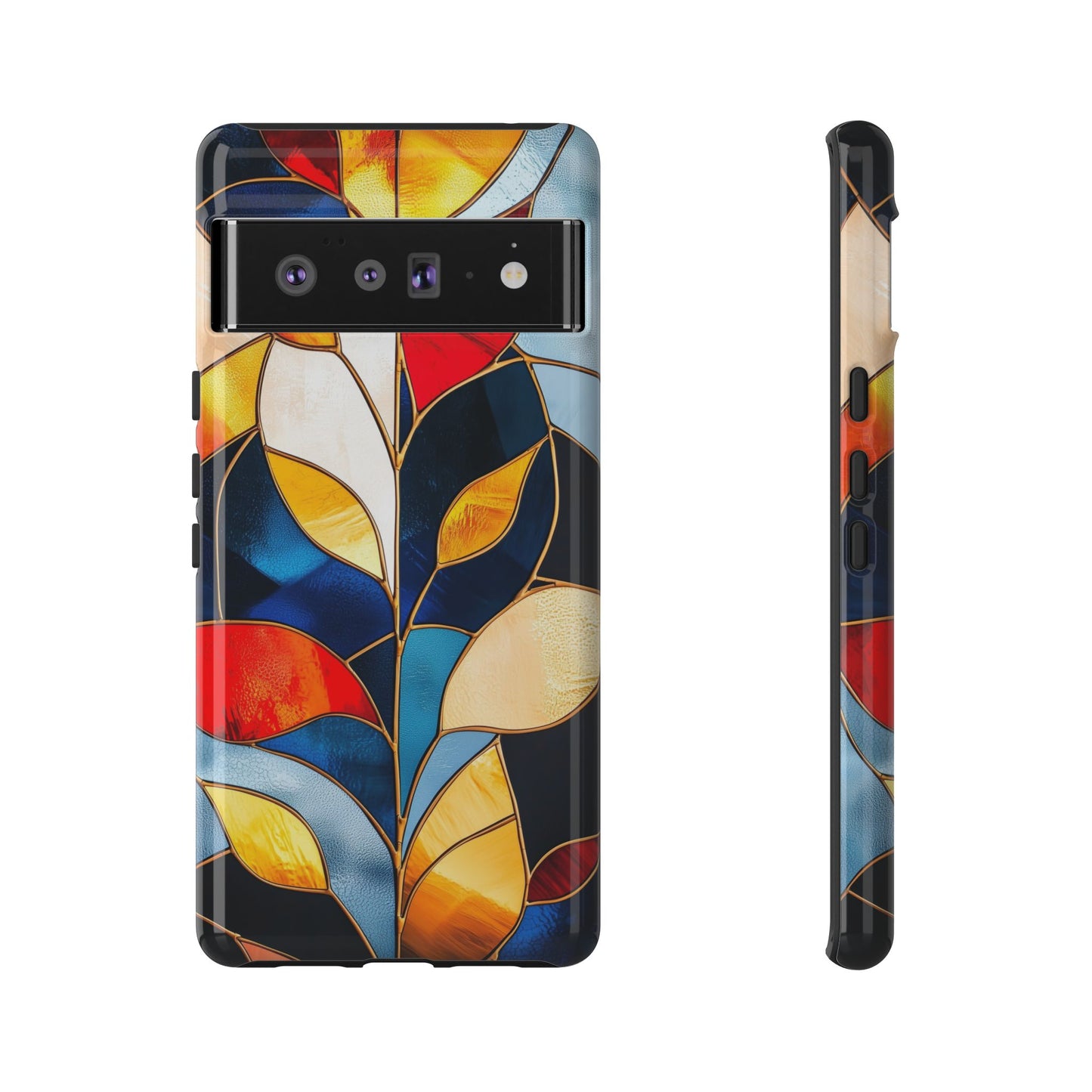 Ember Bloom – Vivid Leaf Mosaic Phone Case for iPhone, Samsung & Pixel
