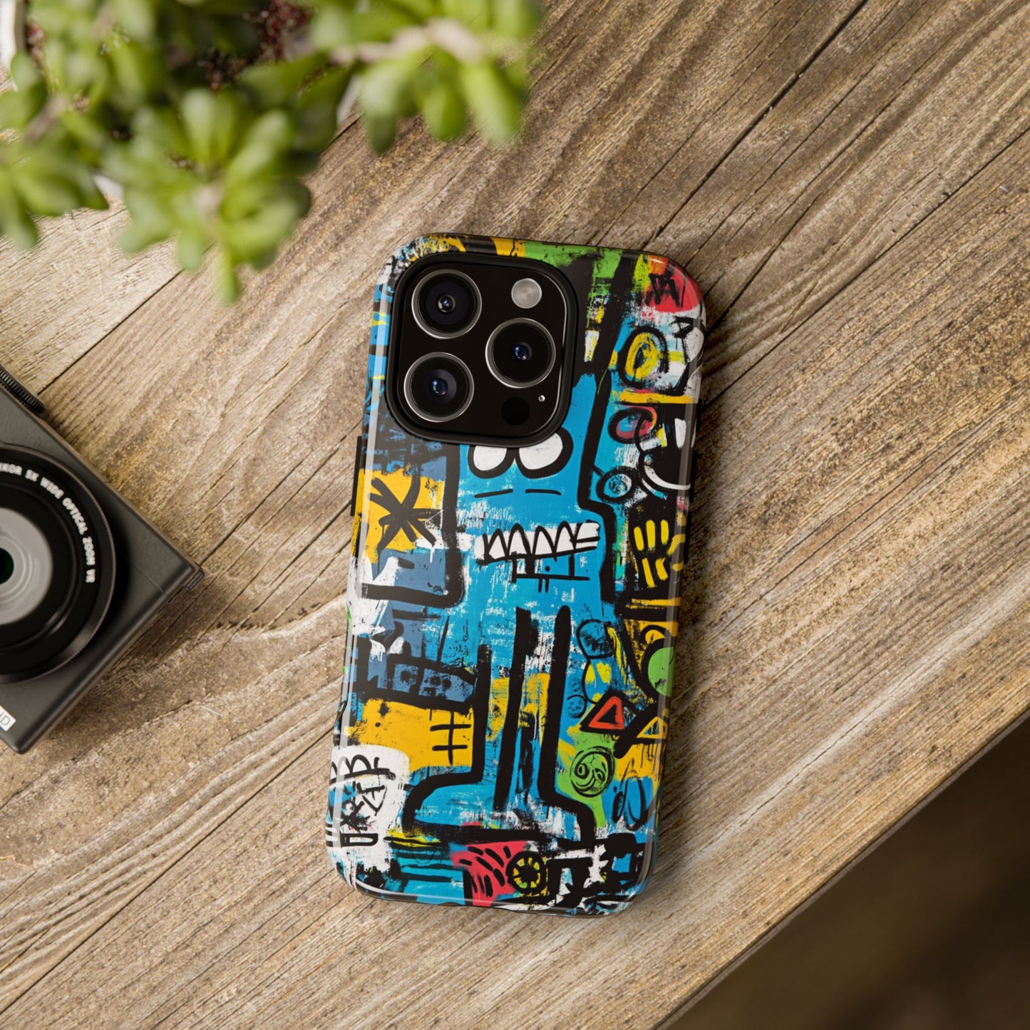 Basquiat Design Phone Case – Unique Street Art Protector - iPhone, Samsung & Google Pixel Cover - Artistic Painting Case,  Art Lover Gift