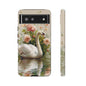 Floral Swan Phone Case – Bird Phone Case, Elegant & Protective for iPhone, Samsung & Google Pixel