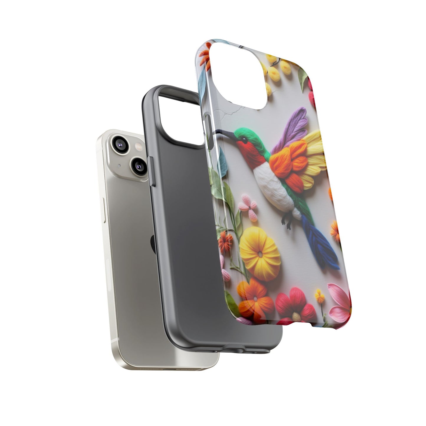 Elegant Hummingbird with Floral Mosaic Design | Nature's Artistic Vibes | iPhone 16 Pro