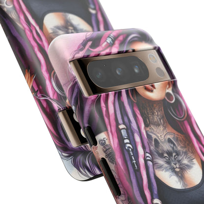 Tattooed Rebel – Gothic Cat Spirit Mobile Cover