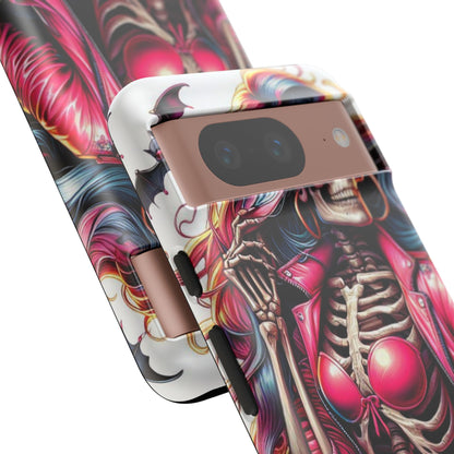 Neon Bones – Retro Skeleton & Vibrant Punk Aesthetic Mobile Cover