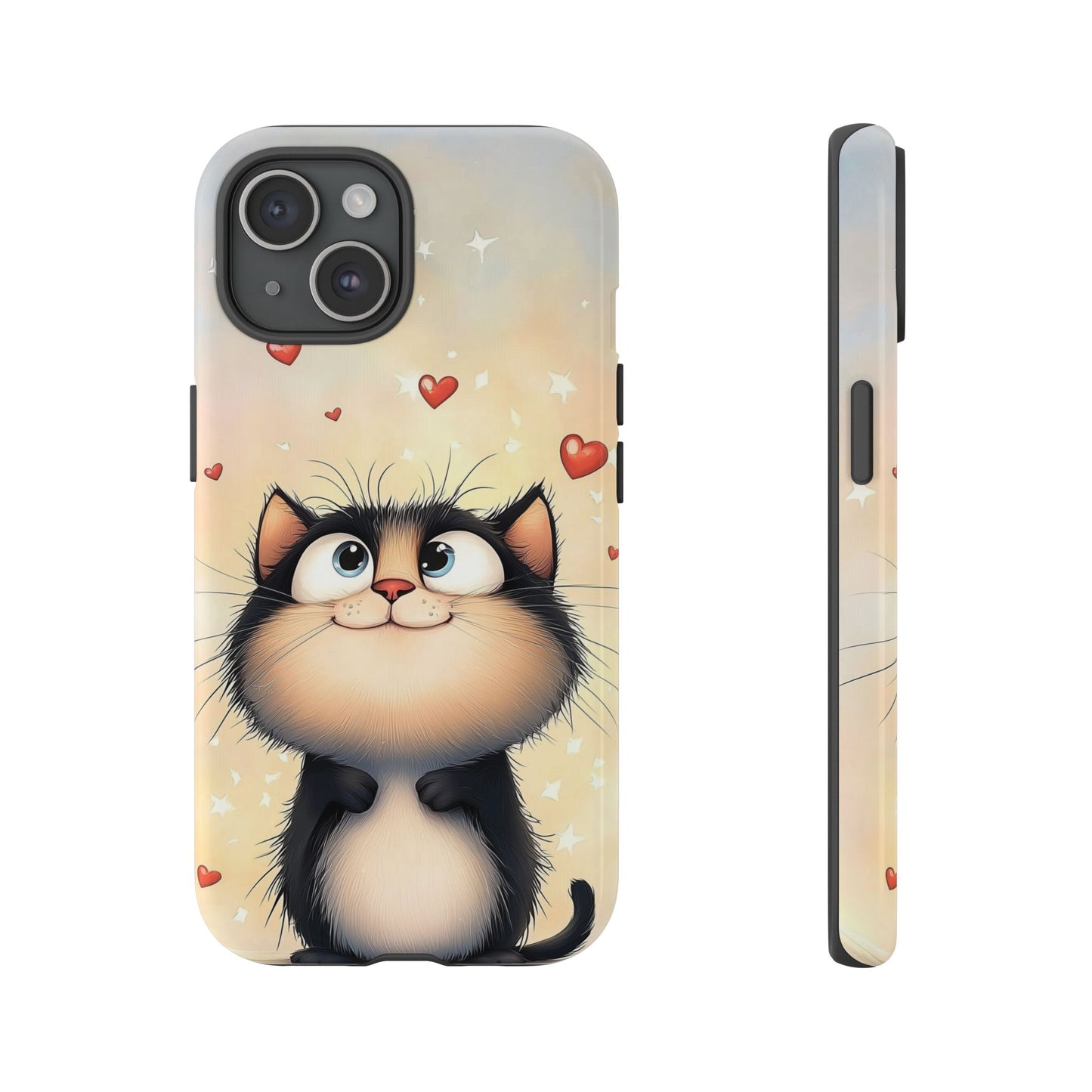 Cute Kitty Love Phone Case – Adorable Anime Cat Design for iPhone, Google Pixel & Samsung