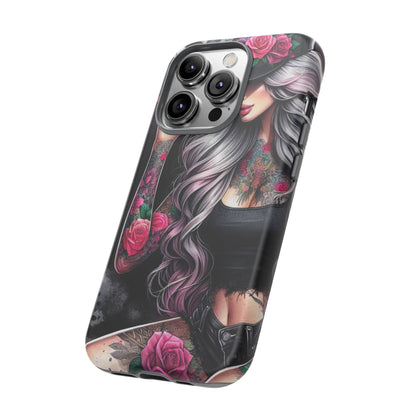 Ink & Roses – Edgy Floral Rebel Mobile Cover