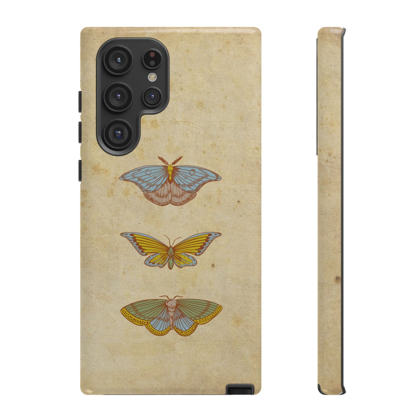 Minimal Vintage Butterfly Phone Case – Aesthetic Beige Background for iPhone, Samsung & Pixel