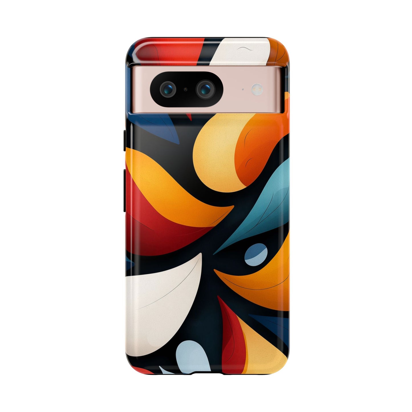 Petal Drift – Modern Abstract Leaf Pattern Phone Case for iPhone, Samsung & Pixel