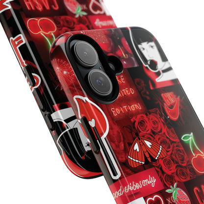 Red Pop Art Neon Vibes Phone Case