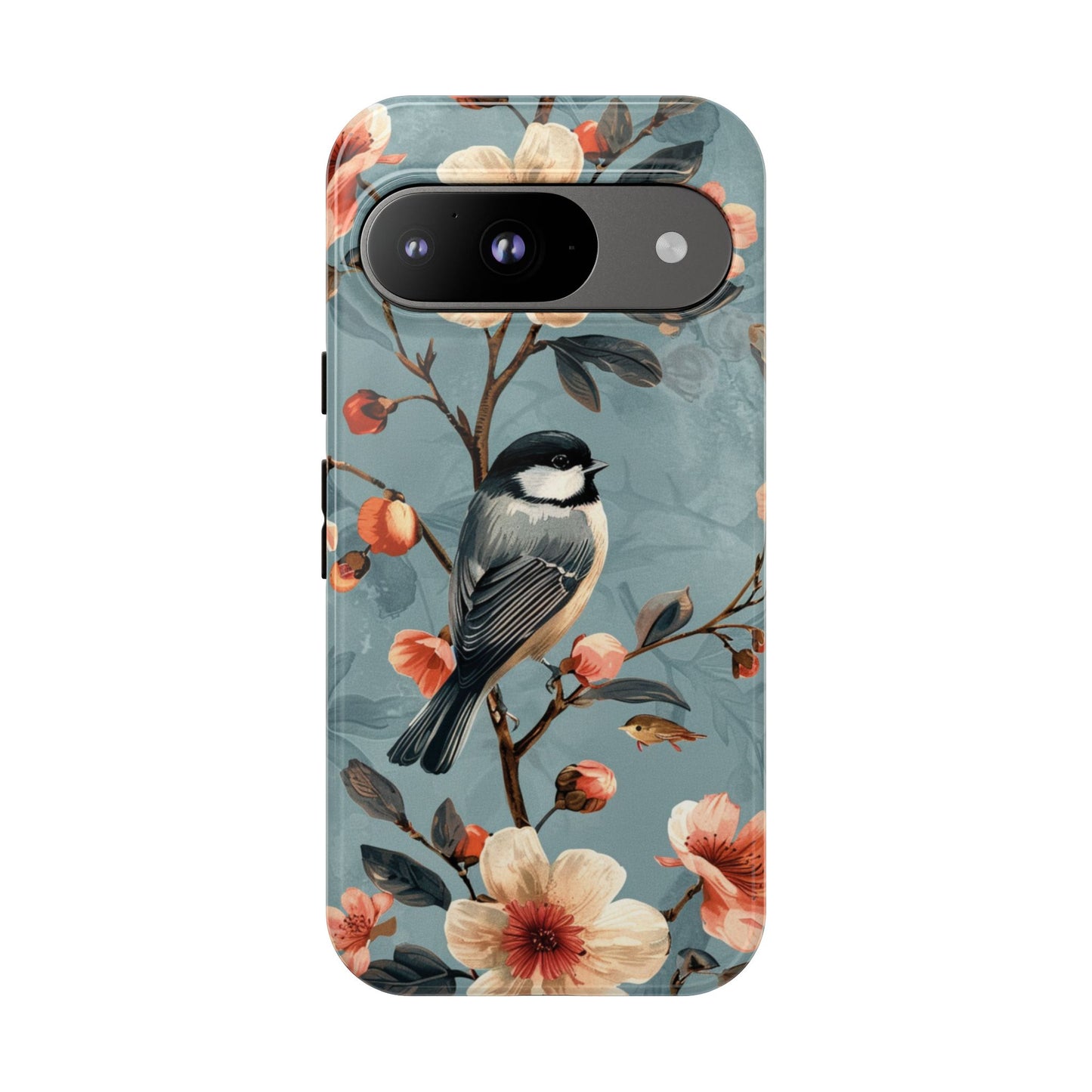 Floral Bird Phone Case - Elegant Nature-Inspired Cover for iPhone, Samsung & Google Pixel