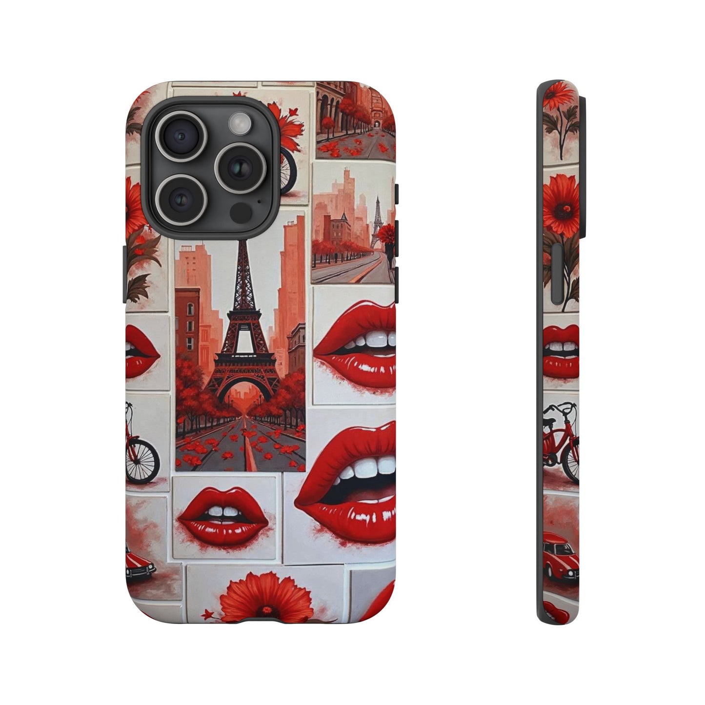 Red Lips & Eiffel Tower Phone Case
