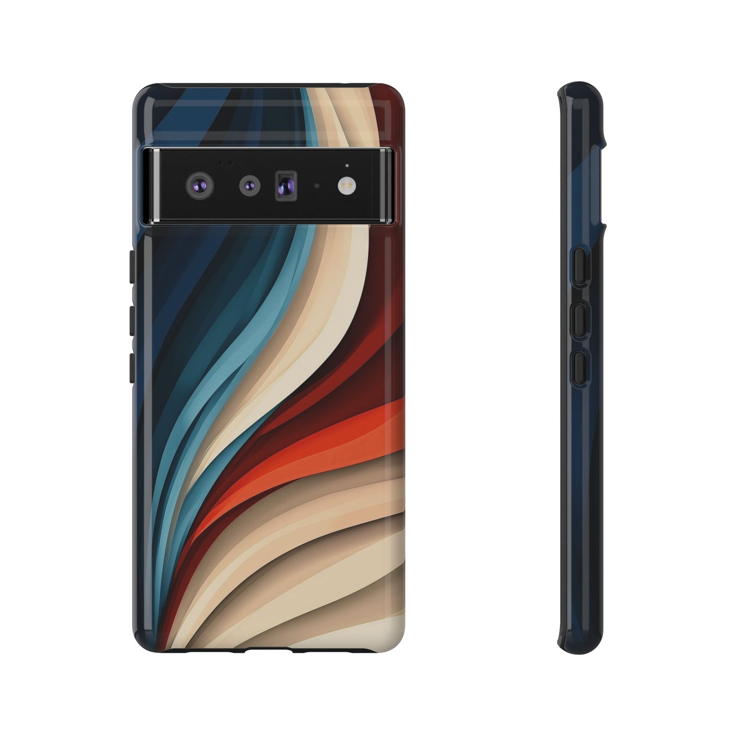 Velvet Waves – Abstract Flow Phone Case for iPhone, Samsung & Pixel