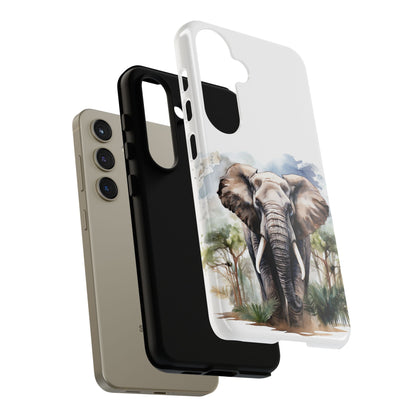 Majestic Watercolor Elephant Mobile Cover – Artistic Wildlife Design