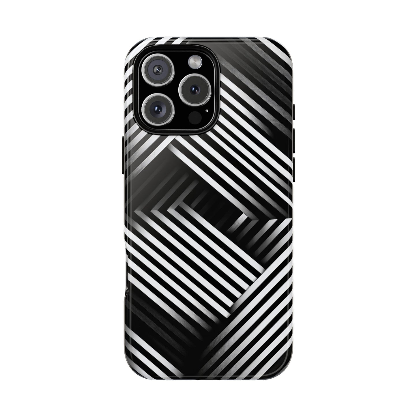 Monochrome Matrix Phone Case for iPhone, Pixel & Samsung